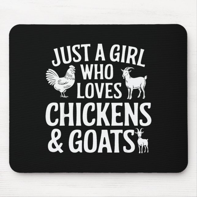 Cooles Ziegendesign für Mädchen Frauen Tierhaltung Mousepad (Vorne)