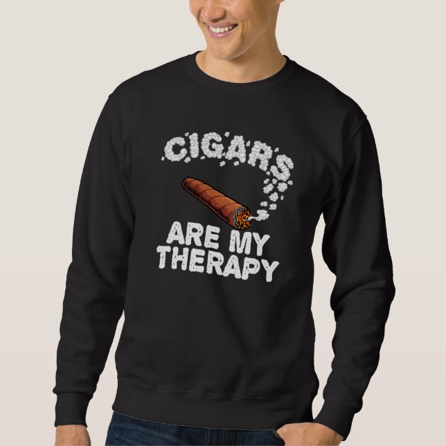 Cooles Zigarren für Männer Rauchen Sweatshirt (Vorderseite)