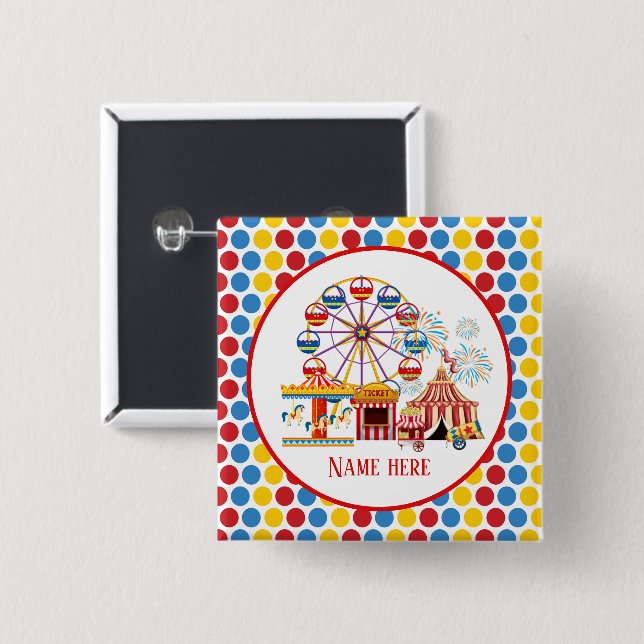cooles Zirkustheaterfestival Button (Vorne & Hinten)