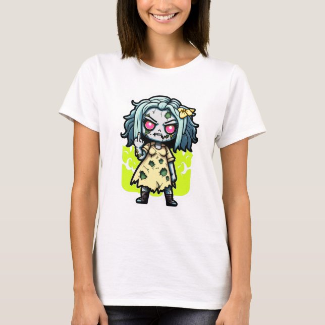 cooles ZOMBIE-MÄDCHEN-halloween-trampuls T-Shirt (Vorderseite)