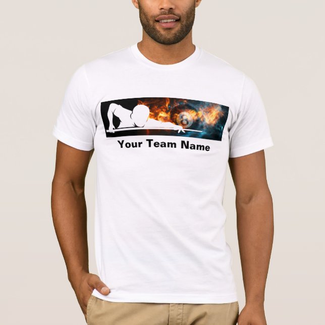 Coolest 8 Ball Billiards League Team Tshirt (Vorderseite)