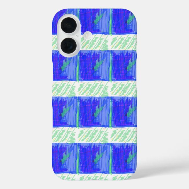 Coolest Blue Nautical Abstract  Case-Mate iPhone Hülle (Rückseite)