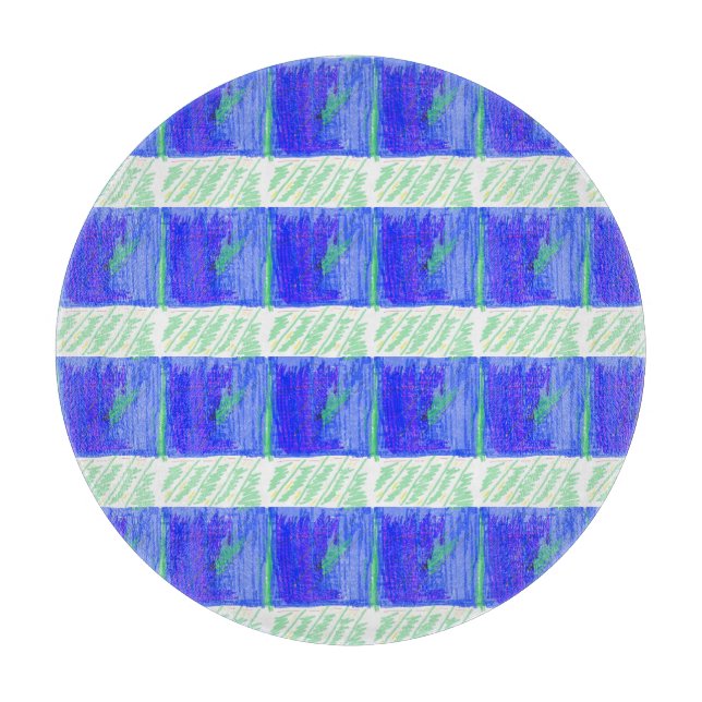 Coolest Blue Nautical Abstract  Schneidebrett (Vorderseite)