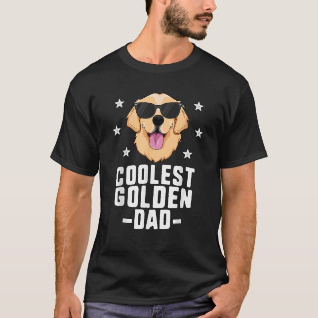 Coolest Golden Dad  for Men Retriever New Dog Owne T-Shirt (Vorderseite)