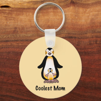 Coolest Mom Penguin Family Design Schlüsselanhänger