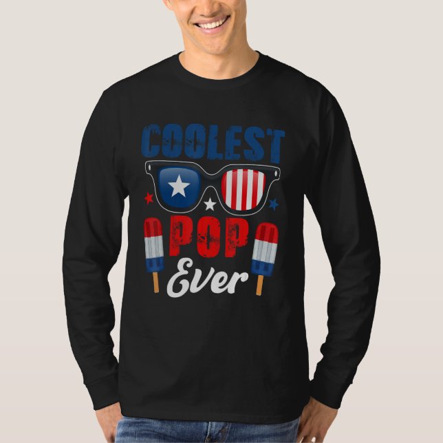 Coolest Pop Ever Sunglasses Ice Creams As American T-Shirt (Vorderseite)