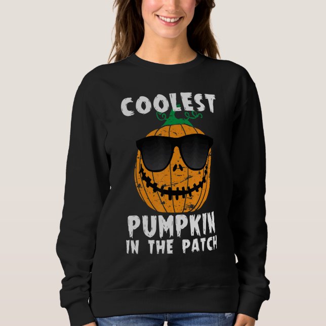 Coolest Pumpkin In The Patch Halloween Boys Girls  Sweatshirt (Vorderseite)