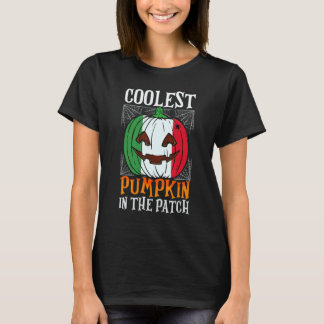 Coolest Pumpkin In The Patch Italian Flag Jack Ou2 T-Shirt