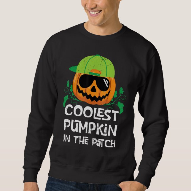 Coolest Pumpkin In The Patch Toddler Boys Hallowee Sweatshirt (Vorderseite)