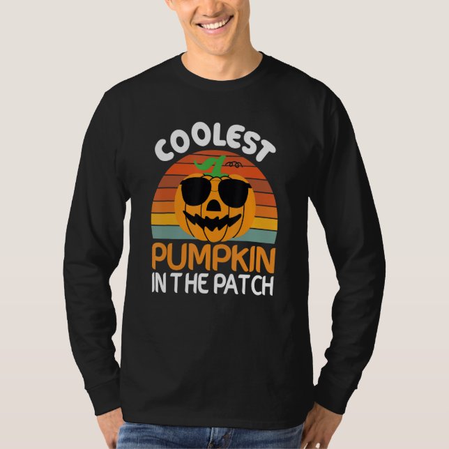 Coolest  Quote Pumpkin In The Patch Halloween Boys T-Shirt (Vorderseite)
