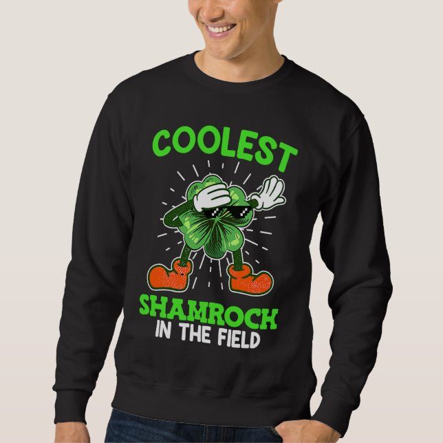 Coolest shamrock St Patrick's Day Sweatshirt (Vorderseite)