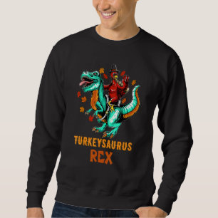 Coolest Turkey Trex Dinosaur Happy Thanksgiving Bo Sweatshirt