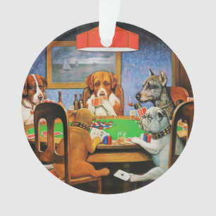 Coolidge Classic Vintage Hund Poker Spiel Kunst Ornament