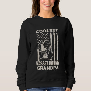 Coolste Basset Hound Grandpa Vintage amerikanische Sweatshirt