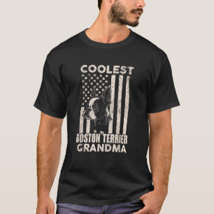 Coolste Boston-Terrier-Oma Amerikanische Flagge Lu T-Shirt