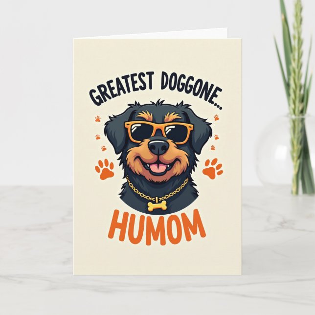 Coolste Hund Humom Karte (Vorderseite)