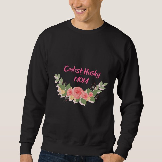 Coolste Husky-Mama Sweatshirt (Vorderseite)
