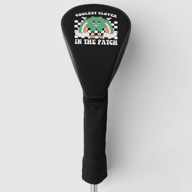 Coolste Klee am Pflaster St Patrick's Day Golf Headcover (Vorderseite)