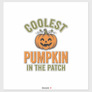 Coolste Kürbis auf dem Beet Vintage-Halloween-Deko Aufkleber