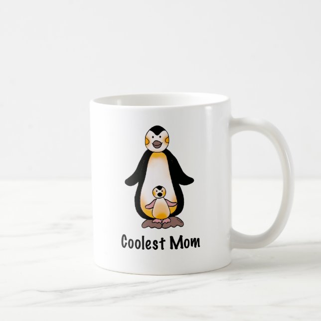 Coolste-Mama-Pinguin-Familien-Design Kaffeetasse (Rechts)