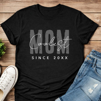 Coolste Mama seit 20XX Modern Einfach Vornehm T-Shirt