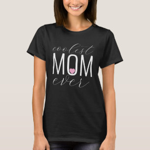 Coolste Mama überhaupt Rosa Herz Moderne Typografi T-Shirt