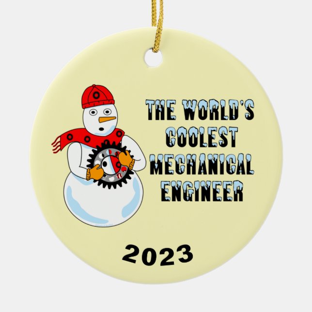 Coolste Mechanische Keramik Ornament (Vorne)