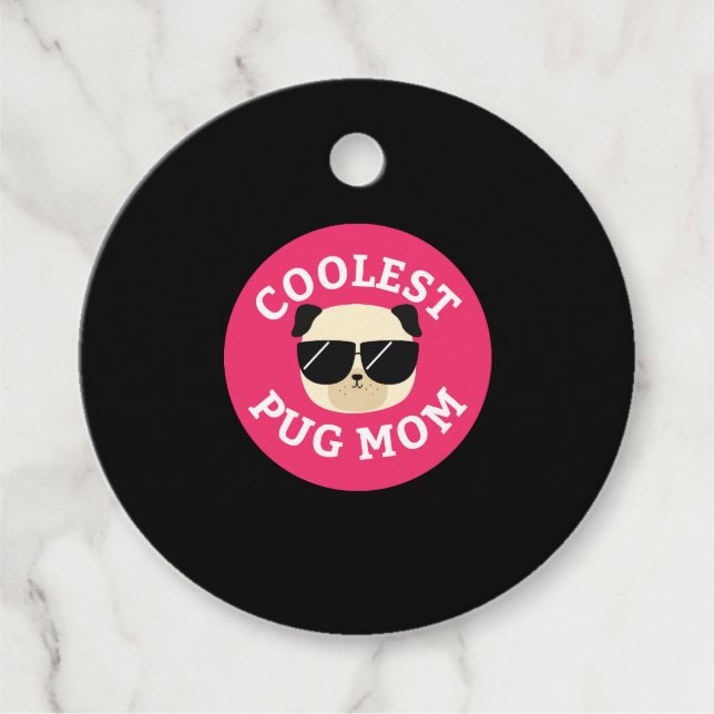 Coolste Mops-Mama Geschenkanhänger (Vorderseite)