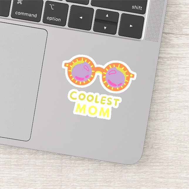 coolste Mutter mit cooler Sonnenbrille Aufkleber (Detail)