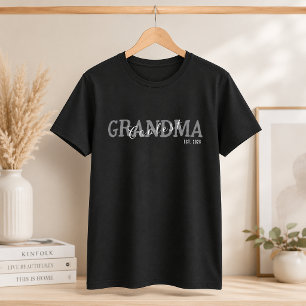 Coolste Oma seit individuelles Jahr weißes Skript  T-Shirt
