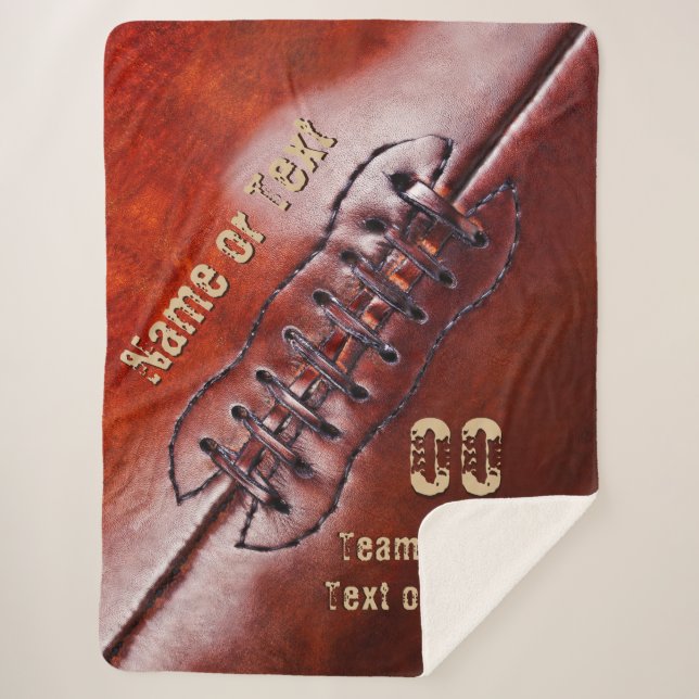 Coolste personalisierte Fußball-Decke in 3 Größen Sherpadecke (Vorderseite)