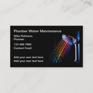 Coolste Plumber Theme Showwater Business Cards Visitenkarte