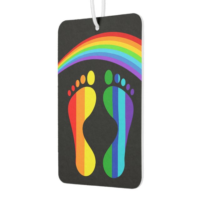 Coolste Pride Regenbogen Füße Autolufterfrischer (Links)
