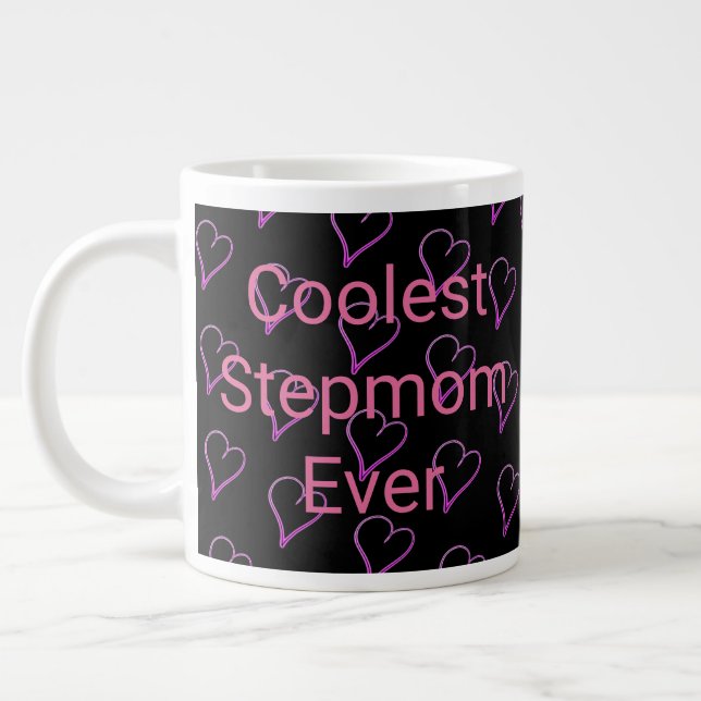 Coolste Stepmuth-Tasse je Niedliche Herz-Muster Jumbo-Tasse (Links)