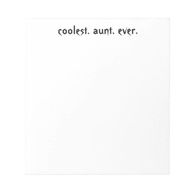 Coolste Tante je Notepad Notizblock (Vorderseite)