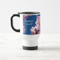Coolste Tante! Reisecoffe-Tasse Rosa Blüten