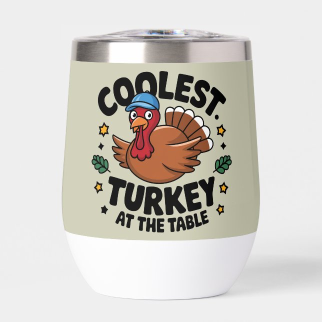 Coolste Truthahn am Tisch Thanksgiving-Dinner (Vorderseite)