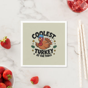 Coolste Türkei am Tisch zum Erntedankfest Serviette