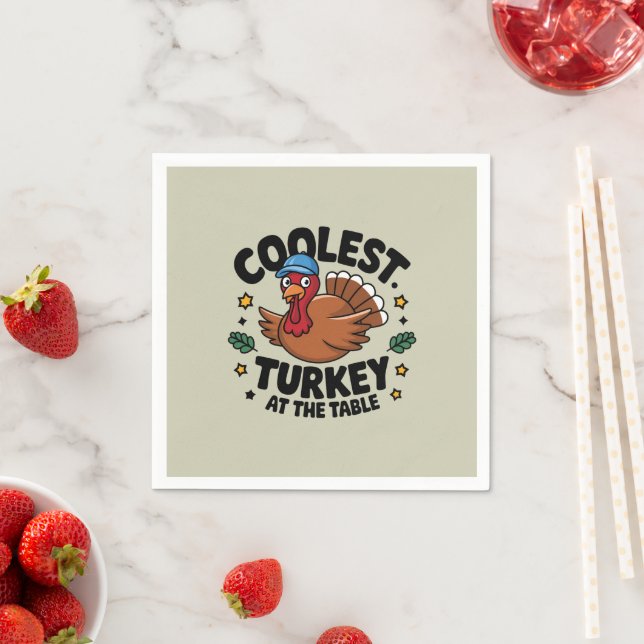 Coolste Türkei beim Erntedank am Tisch Serviette (Beispiel)