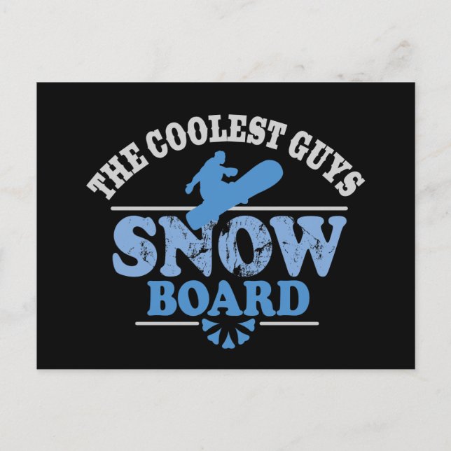 Coolste Typ Snowboard Postkarte (Vorderseite)