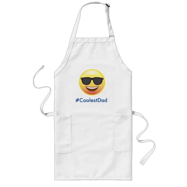 Coolste Vater Emoji Sonnenbrillen GRILLEN, die Lange Schürze (Vorne)