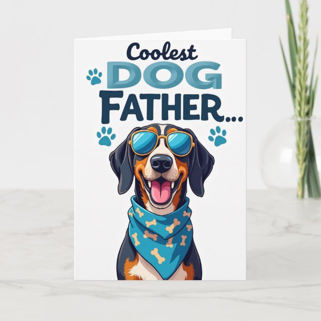 Coolste Vatertagskarte für Hundebesitzer Karte (Vorderseite)