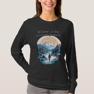 Coolste Winterabenteuer mit Bergen und Schnee T-Shirt