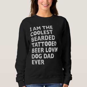 Coolster bärtiger tätowierter bierliebender Hundep Sweatshirt