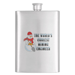 Coolster Bergbauingenieur Schneemann Flachmann