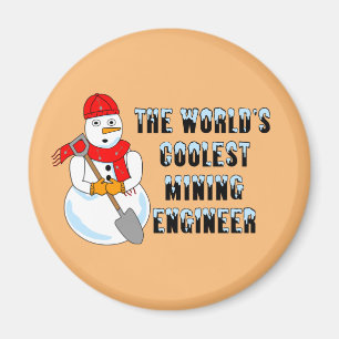 Coolster Bergbauingenieur Snowman Magnet