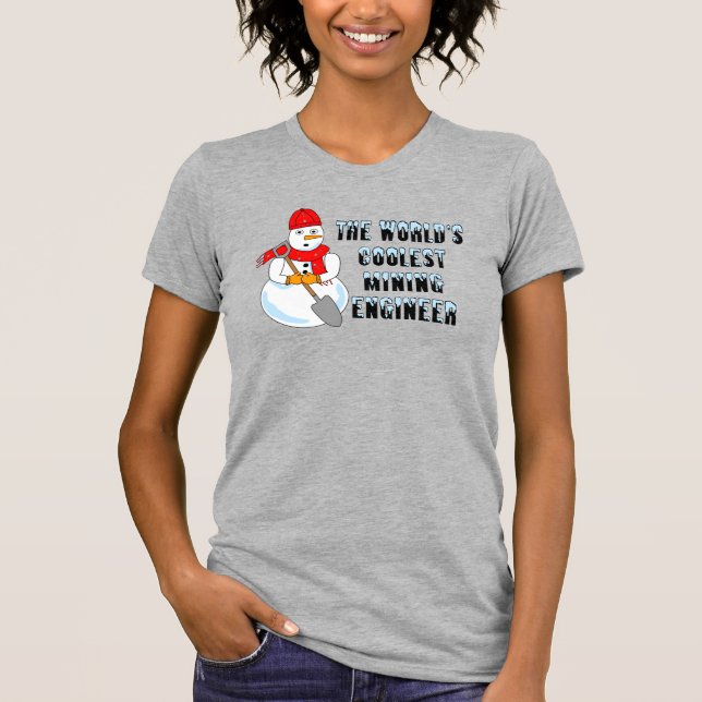 Coolster Bergbauingenieur Snowman T-Shirt (Vorderseite)