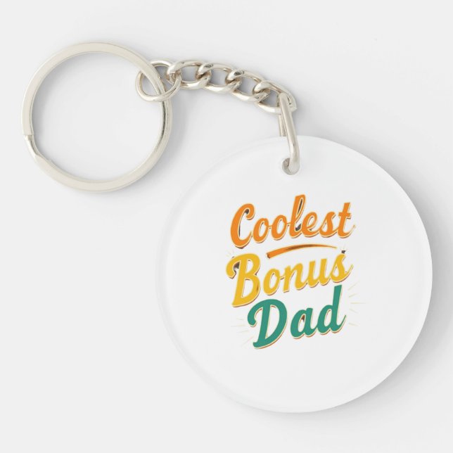Coolster Bonus Vater Schlüsselanhänger, graviert Schlüsselanhänger (Vorderseite)