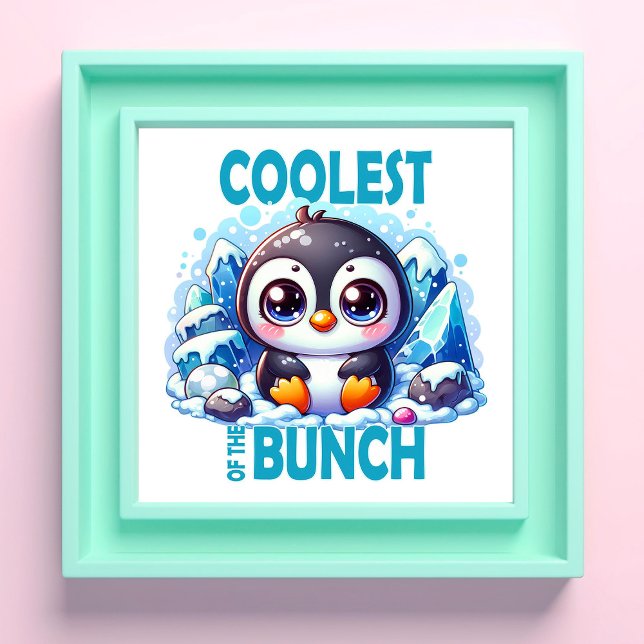 Coolster Bunch Pun Niedlicher Pinguin-Cartoon Fotodruck (Von Creator hochgeladen)