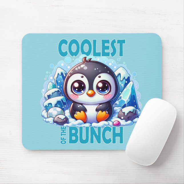 Coolster Bunch Pun Niedlicher Pinguin-Cartoon Mousepad (Mit Mouse)